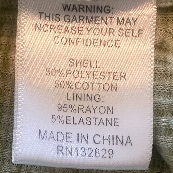 Song of Style Berna Midi Dress Ribbed Stretch Green Marled w/ Belt Size Small - Picture 12 of 12